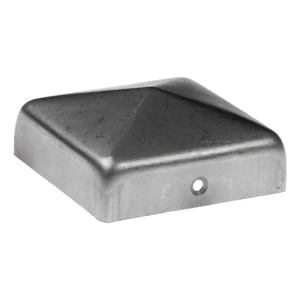 Coif metalic în formă de plic pentru stâlp de gard 50×50 mm cu margine înaltă