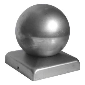 Capac decorativ din oțel pentru gard cu bilă 50×50 mm / fi 60 mm – brut