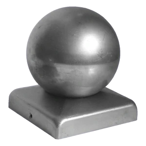 Capac de gard din oțel pentru stâlp 60×60 mm cu bilă decorativă fi 60 mm