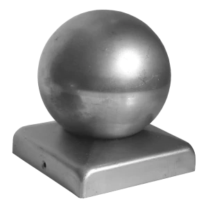 Capac ornamental din oțel cu bilă decorativă fi 60 pentru stâlp 60x60 mm – galvanizat