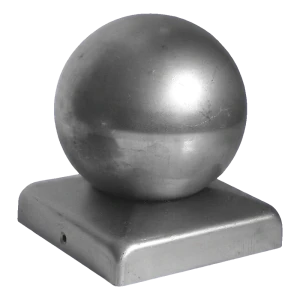Căciuliță de gard din oțel 70×70 mm cu bilă fi 60 mm – galvanizată