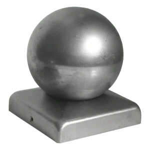 Copertină metalică pentru gard cu bilă pentru stâlp 70×70 mm