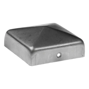 Copertină metalică în formă de plic pentru stâlp de gard 90×90 mm