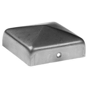 Copertină de oțel pentru stâlp de gard 120×120 mm – brut