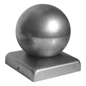 Coif de gard din oțel cu bilă decorativă 120×120 mm / fi 120 mm