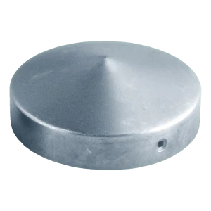 Capac din oțel zincat pentru stâlp de gard rotund Fi 42 mm
