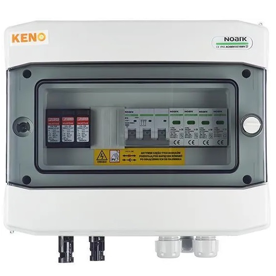 Cutie de joncțiune cu descărcător de supratensiune DC + AC, 1000V tip 1+2, 1x lanț PV, 1x MPPT // ogr. AC tip 1+2, 16A 3-F tip SH-90 DCAC